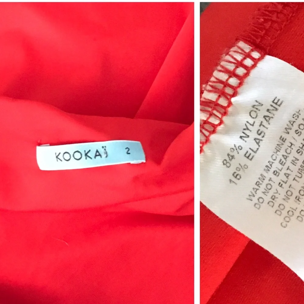 Kookai Lipstick Red Double Stretch Jersey Body-con Mini Dress - Picture 7 of 8